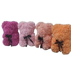 Ourson rose en mousse PE avec cœur, 25cm, ourson artificiel en peluche, logo personnalisé accepté, cadeau de saint-valentin - Product Image 3