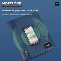 Caja de Regalo Empresarial Personalizada con Logotipo, Set Multifuncional de Agenda, Power Bank y Portafolio con Cubierta de PU
