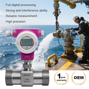 DN15/DN20/DN25/DN50 резьбовое соединение ЖК-дисплей + управление + 485 сигнал OEM цифровой расходомер воды из нержавеющей стали турбина - Product Image 6
