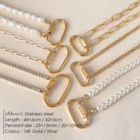 Collier EManco en acier inoxydable avec fermoir ovale pour femme, collier ras-du-cou en métal, livraison directe d'usine, idéal pour le dropshipping