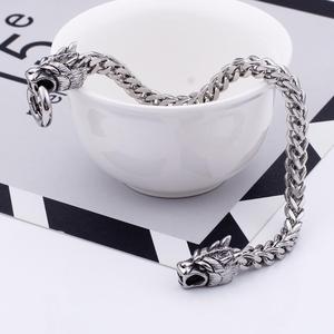 KALEN Stainless Steel 22.5CM Animal <strong>Wolf</strong> Bracelets <strong>Jewelry</strong> for Men - Product Image 2