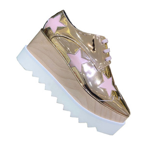 Chaussures compensées à plateforme fine pour femme, bout carré, design surélevé, tige en microfibre, semelle extérieure en caoutchouc, couleur unie, directement de l'usine - Product Image 5