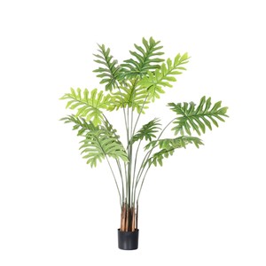 Plante en pot Philodendron Selloum en plastique, plante décorative en plastique pour décoration extérieure, plantes artificielles, arbres artificiels - Product Image 5