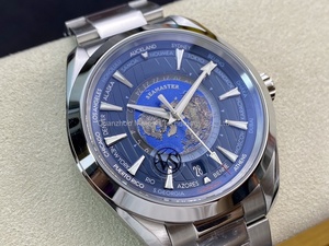 Reloj de Buceo Mecánico de Calidad 5A, 43 mm, Movimiento VS Factory 8900, 24 Horas, Correa de Acero Inoxidable y Caucho, Esfera Azul, GMT, 50 bar - Product Image 2