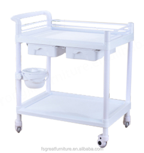 รถเข็นอุปกรณ์เสริมสวย 3 ชั้น รุ่นโมเดิร์น สีขาว สำหรับร้านเสริมสวยและสปา - Product Image 6