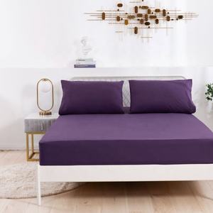 Literie de maison 100% Polyester <span class=keywords><strong>drap</strong></span>-<span class=keywords><strong>housse</strong></span> de lit de couleur unie pour la maison hôtel - Product Image 2