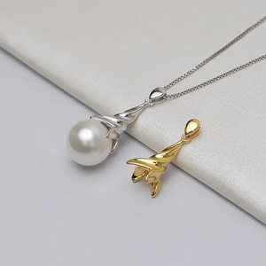 Wenchi S925 Silver Big Baotou Hat Pendant Female DIY Pearl <b>Jewelry</b> Accessories Personalized <b>Tray</b> for Semi-finished Product - Product Image 1