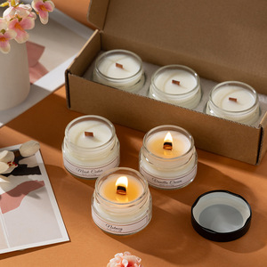 Cross-border wholesale of plant-based soybean wax scented <b>candles</b> for home and living room use, including glass <b>candles</b>. - Product Image 3