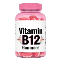 Complément alimentaire multivitaminé en gommes pour adultes et enfants, 1000 mcg de vitamine B1 B12, gommes à la vitamine B complexe, saveur cerise, en vrac