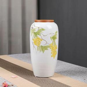Vase de <span class=keywords><strong>cimetière</strong></span> blanc et jaune motif citron vase de fleurs végétales artificielles 3 pièces un ensemble - Product Image 6