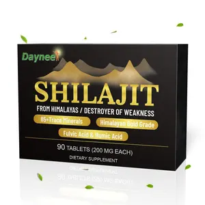 100 tabletas puras cápsulas Etiqueta Privada suplemento orgánico Naturel shilajit tabletas para puro Himalayan