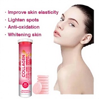 Comprimés effervescents de collagène OEM Ausreson, marque privée, vitamines pour les soins de la peau, comprimés effervescents de collagène éclaircissants pour la peau