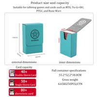 Torson 80 + PU deri güverte kutusu için sihirli için Ultra Pro Alcove ticaret kartı komutanı Tarot depolama ambalaj için oyun kartı