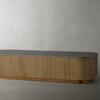 Table basse en bois massif haut de gamme pour salon américain