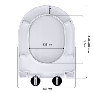 Sedile <span class=keywords><strong>WC</strong></span> in plastica a forma di U di alta qualità, a bassa velocità di rotazione, XJ-928, accessori per il bagno, coperchio per <span class=keywords><strong>WC</strong></span> - Product Image 5
