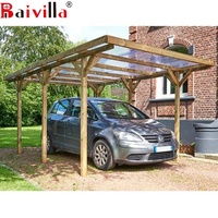 Abri de voiture moderne et simple en aluminium avec toit en polycarbonate, idéal pour le stationnement et le garage – Abri métallique pour véhicules