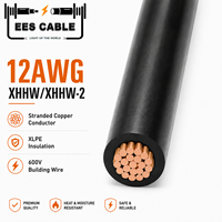 Câble électrique en cuivre toronné 12AWG XHHW/XHHW-2 600V, isolé XLPE, pour câblage commercial et industriel