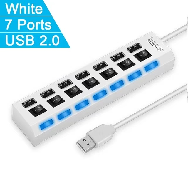 (7 ports) Blanc