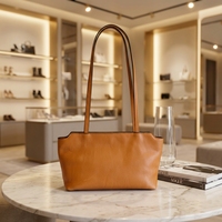 Bolsos de Hombro Elegantes de Cuero Genuino para Mujer, Estilo Vintage, Otoño/Invierno, Dos Correas, Resistentes al Agua, con Cierre, de Lujo 6