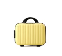 En gros, Organisateur de cosmétiques portable 14 pouces à coque rigide, couleur unie, avec pochette pour trolley, coffre de rangement élégant pour coffret cadeau