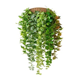 Plantes suspendues artificielles Lianda Crafts 30cm-100cm en plastique PVC PE, tissu de soie, écologiques, décoration murale intérieure, bouquet de verdure - Product Image 4
