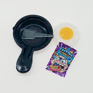 Bonbons gélifiés œuf frit très demandés avec bonbons pétillants, saveurs de fruits, en gros, pour poêle à frire, bonbons gélifiés sautillants - Product Image 1