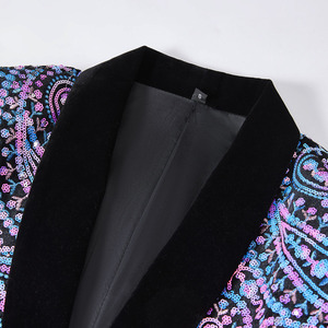 Offre Spéciale hommes Sequin Slim Fit costume veste Performance discothèque <span class=keywords><strong>DJ</strong></span> chanteurs brillant Blazers 2024 nouveau Design - Product Image 4