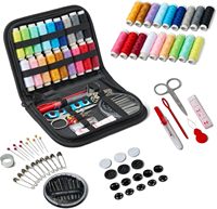 Kit de couture portable DIY, sac de rangement pour aiguilles, kit de couture de voyage pour adultes