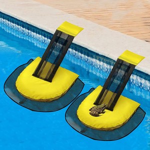 Filet de fuite pour animaux de piscine, forme circulaire, jaune et noir, bouée facile à installer pour l'évacuation des grenouilles - Product Image 2