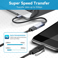 Adaptateur USB-C vers USB, adaptateur OTG USB-C mâle vers USB-A 3.0 femelle, convertisseur Type-C Thunderbolt 4 pour iPhone 17 Pro, MacBook, Samsung
