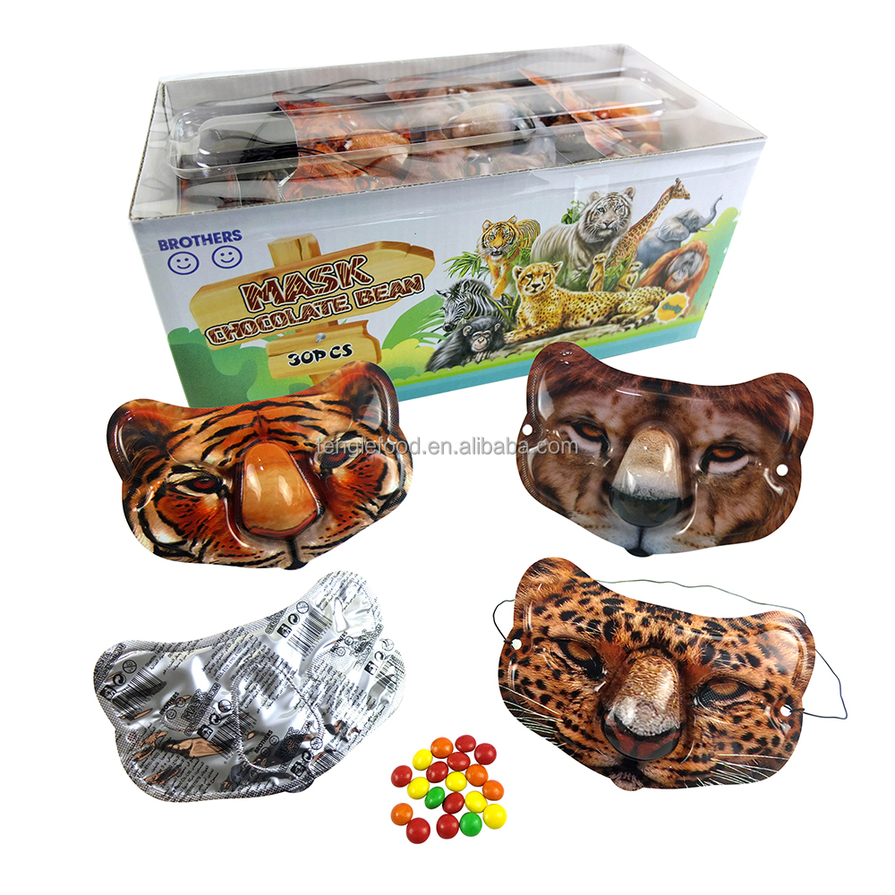 Таинственное животное маска для глаз упаковка с сладкой ломкой кожей шоколадные бобы конфеты в коробке
