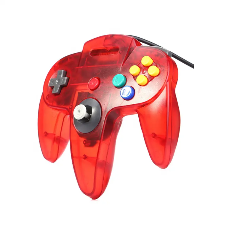 Groothandel Clear N64 Controller Classic Wired N64 64-Bit Gamepad Joystick Voor Ultra 64 Video Game Console (Niet usb Connector)