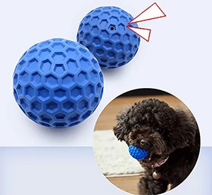 Professional Classic Indestructible Rubber <strong>Tennis</strong> <strong>Ball</strong> <strong>Toy</strong> for <strong>Dogs</strong>-Interactive Squeak Bite Chewing Anxiety Relief Blue/Orange - Product Image 1