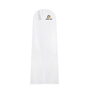 Abito lungo impermeabile per il fine settimana copri indumenti in plastica Oxford materiale pieghevole e custodia per abito da sposa - Product Image 4