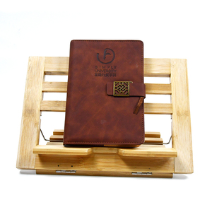 Portable Foldable Bamboo Cookbook Holder with Sturdy Metal Reading Stand Home Office <strong>Bookend</strong> for Desktop &amp; Drawer Organization - Product Image 2