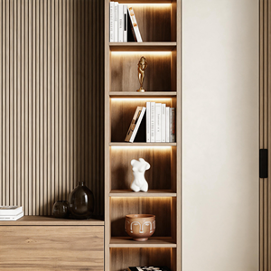 Mueble <span class=keywords><strong>de</strong></span> <span class=keywords><strong>TV</strong></span> Moderno con Ranuras, Estante con Pantalla LED, Mueble <span class=keywords><strong>Flotante</strong></span> <span class=keywords><strong>para</strong></span> Sala <span class=keywords><strong>de</strong></span> Estar, <span class=keywords><strong>para</strong></span> Televisores <span class=keywords><strong>de</strong></span> 65 Pulgadas - Product Image 4