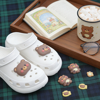 Breloques de chaussures 3D en PVC en forme de patte d'ours, écologiques, unisexes, personnalisables (couleur et taille), kit d'accessoires décoratifs, vente en gros, sabots, animaux mignons