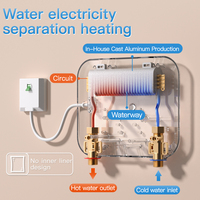 Pemanas Air Tanpa Tangki 4.5kW di Bawah Wastafel 110V 120V Bersertifikasi ETL, Air Panas Instan Tanpa Batas untuk Dapur Multi-titik AS Kanada