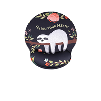 Tapis de souris rond en caoutchouc épais Tigerwings, dessin animé, anti-fatigue, avec support pour le poignet