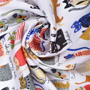 وشاح حريري مربّع للنساء 70*70 وشاح مطبوع على شكل حيوانات من QL من المصنع - Product Image 4