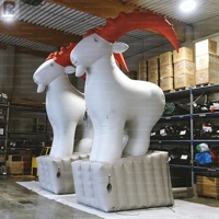 Grand modèle de mascotte gonflable personnalisé chèvre/agneau, gonflable promotionnel pour centre commercial/exposition agricole/décoration d'événements équine