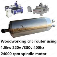 Moteur de broche CNC JLE Tech HQD GDZ-19 1,5 kW pour broche CNC ER11, 18000-24000 tr/min, haute vitesse