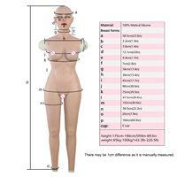 URCHOICE Femme Silicone Body Suit Peau Faux Seins Ensemble Du Corps Costume Avec Tête Crossdresser Transgenre Drag Queen