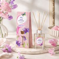 Boîte d'emballage personnalisée pour bougies avec logo pour diffuseur à bâtonnets en verre, cadeau de luxe, vente au détail et en gros