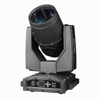 Projecteur de scène mobile Sky Beam 380W 19R pour spectacle de lumières de Noël, Mini projecteur DMX 350W Gobo LED pour parc à thème, location extérieure avec crochet pliable