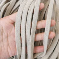 Cordon plat tressé en coton 100 % enduit, fin (3 mm, 5 mm), fourni par le fabricant CF002, pour vêtements, sacs et chaussures