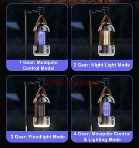 Lámpara para matar insectos de descarga eléctrica de luz UV colgante portátil para interiores y exteriores Lámpara electrónica para matar mosquitos de 360 ° - Product Image 3