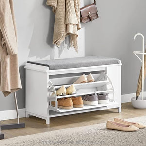 Modern Multi-Layer Wooden <strong>Shoe</strong> Rack for Home <strong>Small</strong> Household Economy Door Change <strong>Bench</strong> Economical and Stylish for Dormitories - Product Image 3