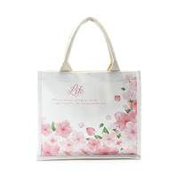 Nouveau design, sac fourre-tout en toile grande capacité, fermoir à bouton, motif floral personnalisable, durable, écologique, idéal pour les cadeaux.