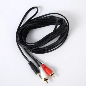 3.5 Jack to 2 RCA male to male 2rca to 3.5mm AUX Stereo Audio Car RCA Cable Splitter